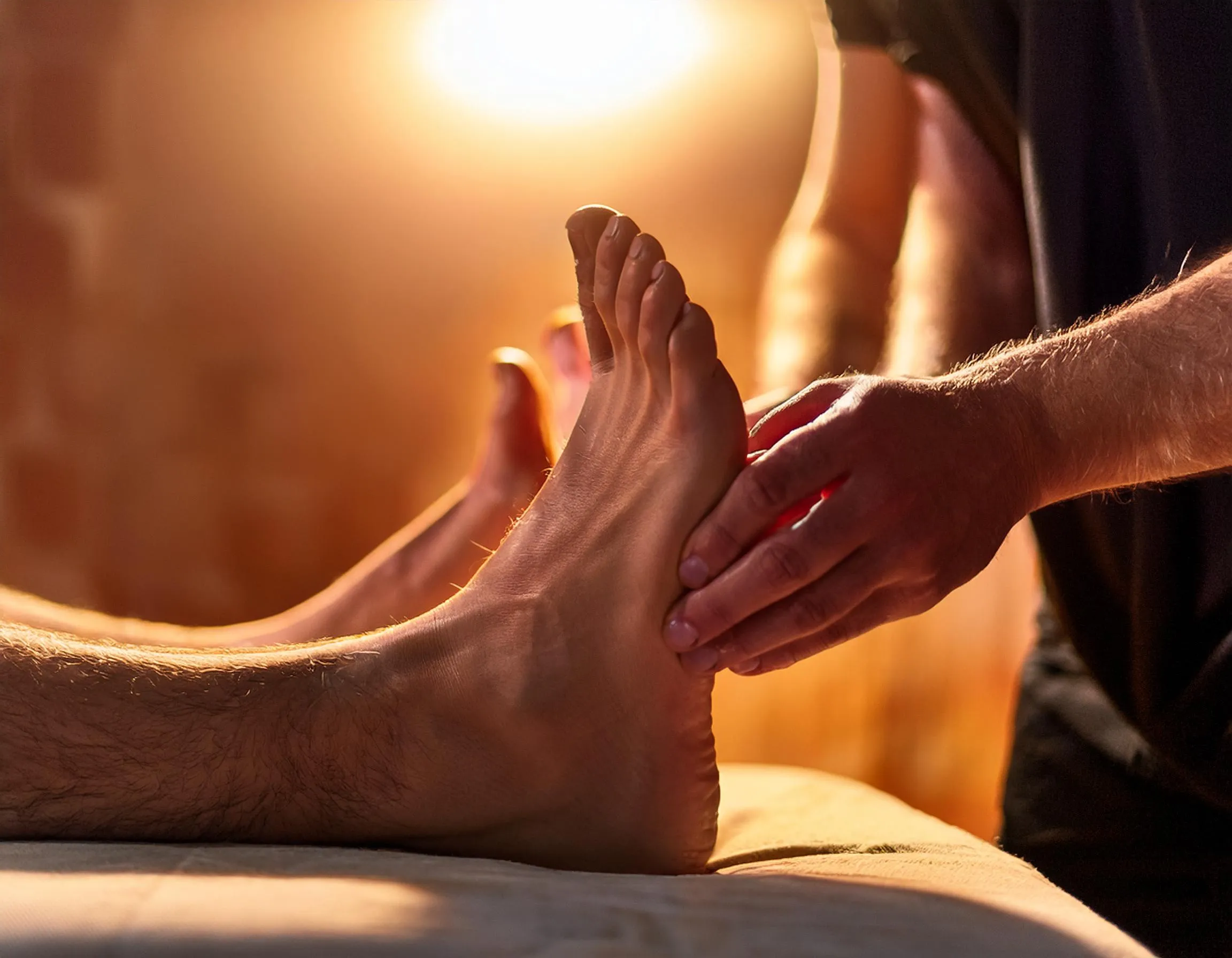 Massage der Fußreflexzonen